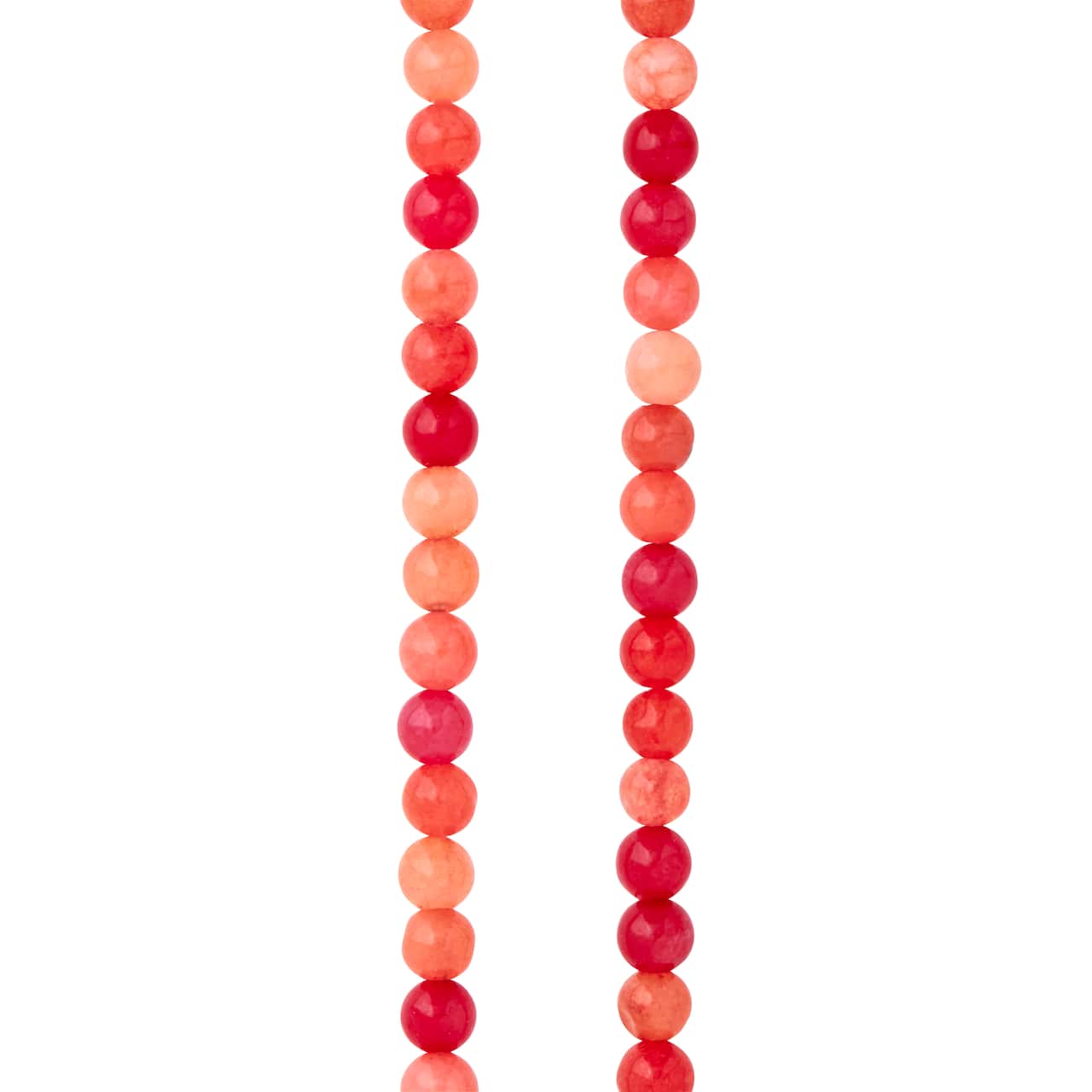 12 Pack: Orange Mix Stone Round Beads, 4mm by Bead Landing™